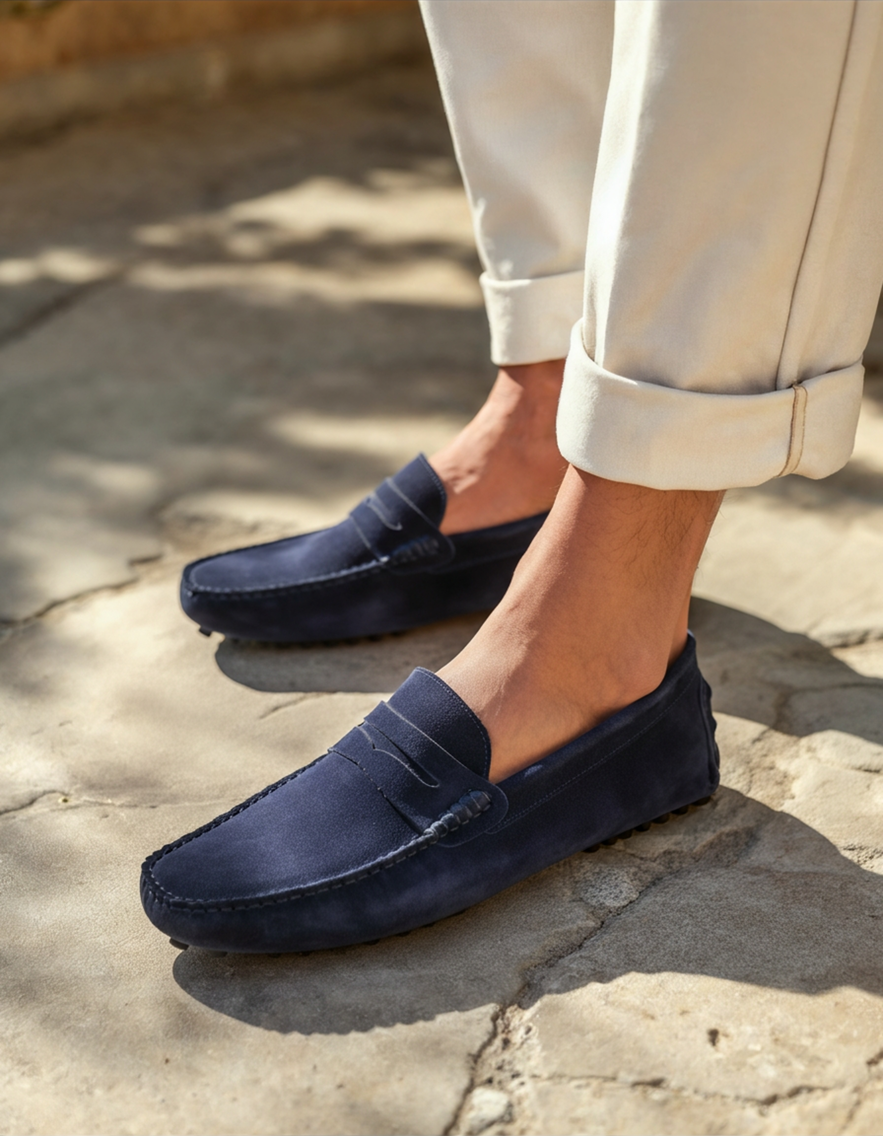 Suede Driver Loafers